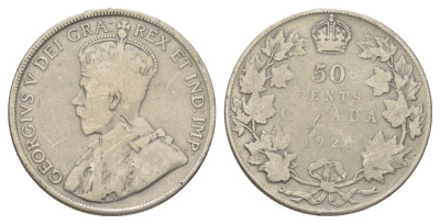 Канада 50 центов 1920 Георг V (1910-1936) KM 25a серебро 11-117-46