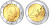 Монако 2 евро 2009 Князь Альберт II KM 195 биметалл UNC 4571-845