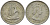 Британские Восточно-Карибские территории 25 центов 1957 Елизавета II (1952-2022), парусник KM 6 медно-никель 76-1032