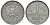ФРГ 1 МАРКА 1954 F KM 110, J. 385 медно-никель 72-625