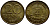 ГДР 20 пфеннигов 1969 А, первый год KM 11 латунь UNC 4398-723
