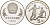 Китай 5 юаней 1989 футбол, два игрока KM 245 серебро PROOF 04-302-34