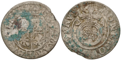 Польша 3 полкера (3 полторака - 1 крейцер) 1624 Сигизмунд III Ваза (1587-1632) Gorecki B.24, KM 41 серебро 4158-952