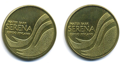 ФИНЛЯНДИЯ ЖЕТОН ВОДНОГО ПАРКА СЕРЕНА 56-617