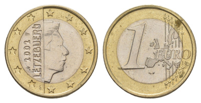 Люксембург 1 евро 2002 KM 81 биметалл UNC 4637-544