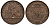 БЕЛЬГИЯ 2 САНТИМА 1835 BELGES KM 4.1 медь 02-264-41