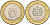 Марокко 10 дирхамов 1995 AH1415 Y 92 биметалл UNC 4590-933