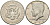 США 1/2 доллара (50 центов) 1968 D, Джон Кеннеди KM 202a серебро UNC 221-1024