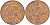 ФРАНЦИЯ 5 САНТИМОВ 1907 ТИП ДАНИЭЛЬ ДЮПЮИ KM 842, LE FRANC 119.17 бронза 108-856