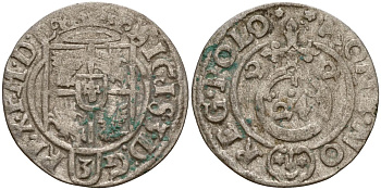 Польша 3 полкера (3 полторака - 1 крейцер) 1622 Сигизмунд III Ваза (1587-1632) Gorecki B.22 серебро 4158-1252