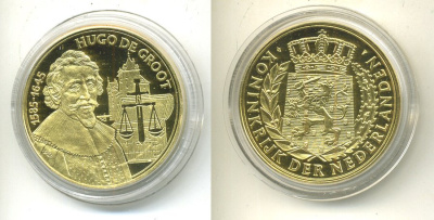 НИДЕРЛАНДЫ МЕДАЛЬ ХЬЮГО ДЕ ГРУТ (1585-1645) UNC 06-130-41