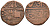 Индия, Индаур (Indore) 1/2 анна ND AH1268, Shah Alam II (1759-1806) (АН1173-1221), вес 12,4 гр. KM 64 медь 00-00