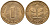 ФРГ 1 ПФЕННИГ 1990 F KM 105, J.380 сталь плакированная медью 4392-1027