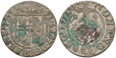 Польша 3 полкера (3 полторака - 1 крейцер) 1624 Сигизмунд III Ваза (1587-1632) Gorecki B.24, KM 41 серебро 4160-136