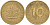 ФРГ 10 пфеннигов 1980 F KM 108, J. 383 сталь плакированная латунью 62-622
