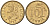 ФИНЛЯНДИЯ 10 ПЕННИ 1977 K KM 46 алюминиевая бронза 192-1042