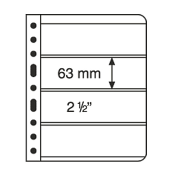 Лист в альбом 'Vario' для 4 бон (S), черный. Leuchtturm. 304025