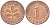 ФРГ 1 ПФЕННИГ 1979 G KM 105, J. 380 сталь плакированная медью 4181-635