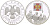Россия 3 рубля 2011 200 лет внутренних войск МВД России, эмаль KM 1285 серебро PROOF 11-240-23