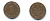 ФРГ 1 ПФЕННИГ 1950 J KM 105, J 380 сталь плакированная медью 80-757