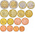 КИПР ЕВРОНАБОР ИЗ 8 МОНЕТ 2008 1, 2, 5, 10, 20, 50 ЕВРОЦЕНТОВ, 1 И 2 ЕВРО UNC 183-721