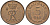 ДАНИЯ 5 ЭРЕ 1970 C; S, ФРЕДЕРИК IX (1947-1972) KM 848.1 бронза 4566-521