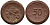 Саксония 50 пфеннигов 1921 виноград и лопата J. N 54 фарфор UNC 1094-8-41