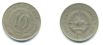 Югославия 10 динаров 1978  KM 62  медно-никель 176-1146