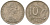 Австралия 10 центов 1973 Елизавета II (1952-2022), птица лирахвост KM 65 медно-никель 92-121