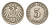 Германия 5 пфеннигов 1908 A, Вильгельм II (1888-1918) KM 11, J. 12 медно-никель 4640-124