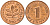 ФРГ 1 пфенниг 1980 G KM 105, J. 380 сталь плакированная медью    4598-614