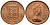 Джерси 1 новый пенни 1971 Елизавета II (1952-2022), герб KM 30 бронза UNC 4602-245