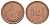 Монголия 5 мунгу (менге) 1925 KM 3 медь 4653-831