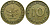 ФРГ 10 пфеннигов 1950 G KM 108 сталь плакированная латунью 4171-422