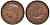 Великобритания 1/2 пенни 1945 Георг VI (1936-1952) KM 844, Spink 4115 бронза 4122-757