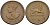 Эфиопия 10 центов 1943-1944 EE 1936, Хайле Селассие I, второе правление (1930-1936) KM 34 медь 28-552