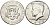 США 1/2 доллара (50 центов) 1968 D, Джон Кеннеди KM 202a серебро  UNC  4178-1031