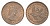 Кипр 3 миля 1955 Елизавета II (1952-2022), рыба KM 33 бронза UNC 4649-1155