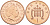 Великобритания 1 пенни 2005 Елизавета II (1952-2022) KM 986, Spink 4710 (B5) сталь плакированная медью UNC 201-269