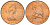 Остров Мэн 1 пенни 1976 Елизавета II (1952-2022) KM 33 бронза UNC 4151-348