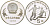 Китай 5 юаней 1989 футбол, два игрока KM 245 серебро PROOF 1081-10-11