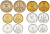 Таиланд лот из 6 монет 1996 1, 5, 10, 25, 50 сатангов и 1 бат UNC M76-04