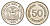 Эквадор 50 сентаво 1974 KM 81 сталь плакированная никелем UNC 4641-614