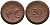 Саксония 50 пфеннигов 1921 виноград и лопата J. N 54 фарфор UNC 1094-8-53