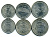 Коста-Рика лот из 3 монет 1975 25 лет Центральному банку, (5, 10, 20 колон) KM 203, 204, 205 никель UNC N2-40