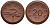 Саксония 20 пфеннигов 1921 колосья и серп J. N 53 фарфор UNC 1094-9-53