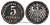Германия 5 пфеннигов 1916 E KM 19, J. 297 железо PROOF 00-814-20