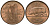 Ирландия 1/2 пенни 1949 свинья с поросятами KM 10 бронза UNC 1525-922