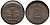 ФРГ 2 ПФЕННИГА 1963 G БРАК ЧЕКАНКИ СДВИГ ШТЕМПЕЛЯ KM 106, J.381 бронза 413-5142