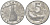 ИТАЛИЯ 5 ЛИР 1954 R, РУЛЬ, ДЕЛЬФИН KM 92 алюминий 24-116